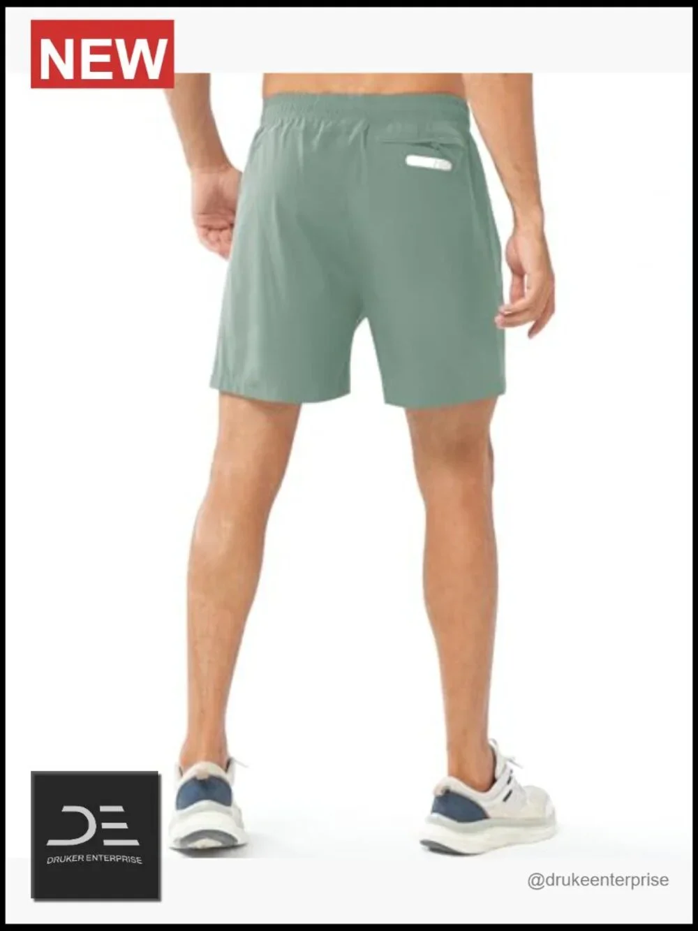 Men's Athletic Running Shorts with 3 Zipper Pockets Quick Dry Lightweight